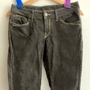 Loomstate Womens 27 Dark Grey Cotton Corduroy Pants Bootcut